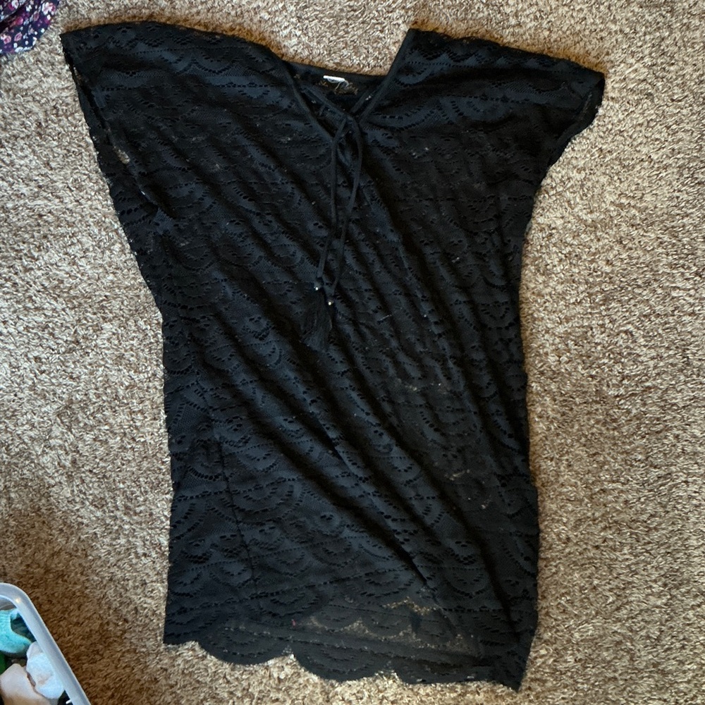Chic Black Lace Cover-Up